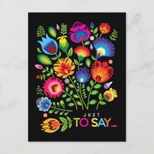 Juste pour dire... carte postale folklore personna