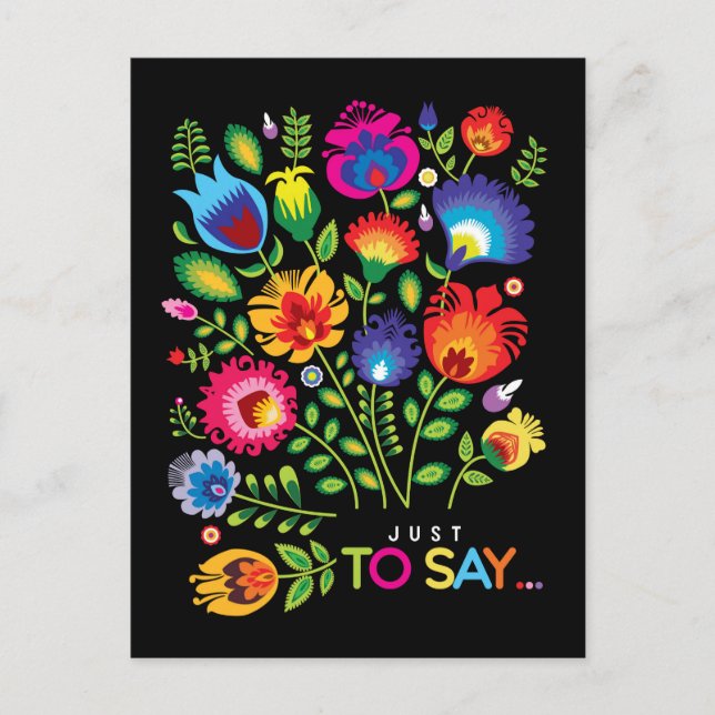 Juste pour dire... carte postale folklore personna (Devant)