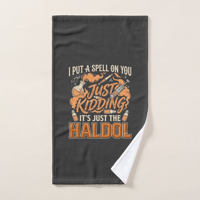 Juste pour rire Haldol Halloween Flacon de potion  (Serviette à main)