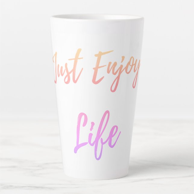 Juste profiter de la vie latte mug (Devant)