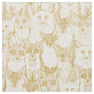juste renard moutarde doux tissu blanc