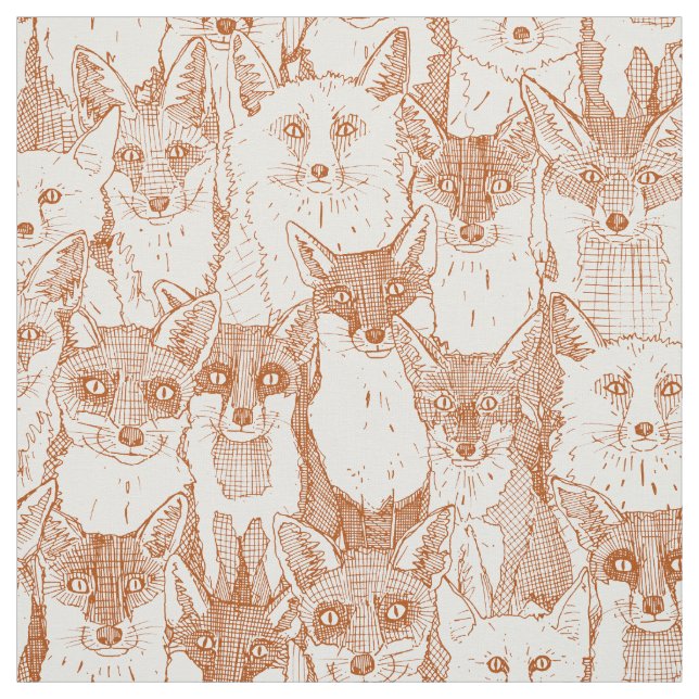 juste renard rouille tissu blanc doux (Échantillon)