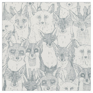 juste renards ardoise tissu blanc doux