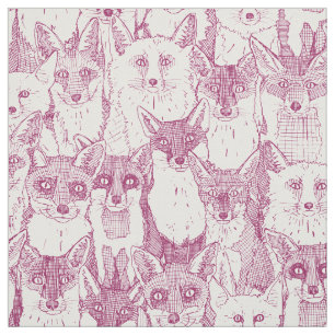 juste renards cerise rose doux tissu blanc