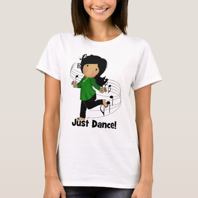 Juste T-shirt de dames de danse (Devant)