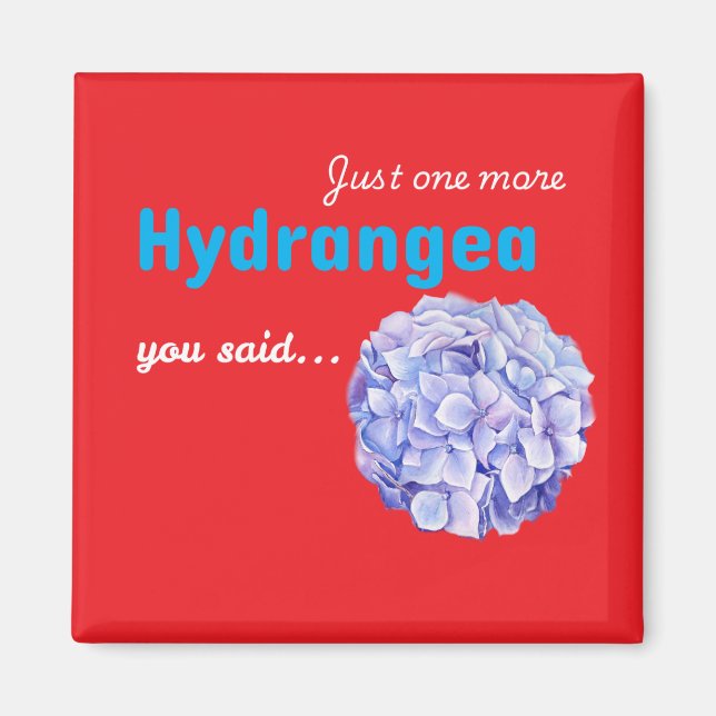 Juste un autre aimant Hydrangea - rouge (Devant)