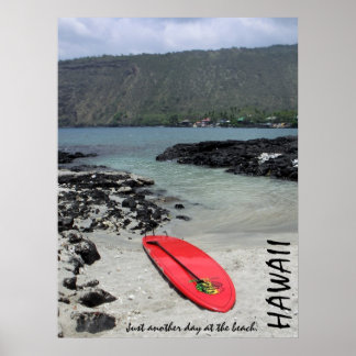 Juste un autre jour à la plage Hawaii poster pitto