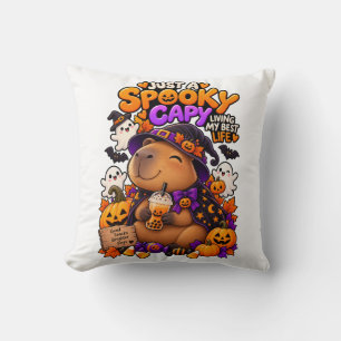 Juste un Capy Chauve-Souris Halloween Coussin de J
