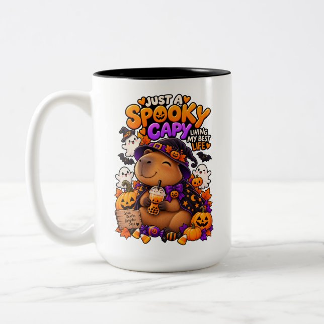 Juste un capy mignon et effrayant Mug Halloween Ca (Gauche)