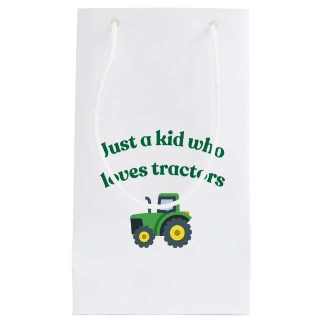 Juste un enfant qui aime les tracteurs - Petit sac (Devant)