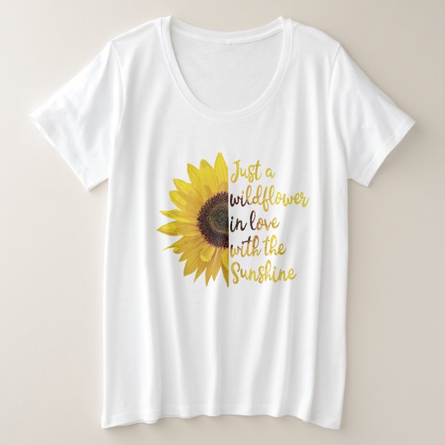 Juste un Fleur sauvage amoureux de soleil (Design devant)