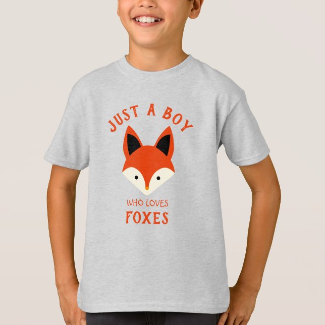Juste un garçon qui aime Foxes T-shirt (Devant)