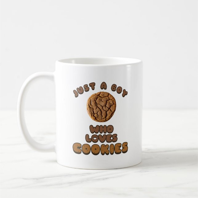 Juste un garçon qui aime les cookies Café Mug (Gauche)