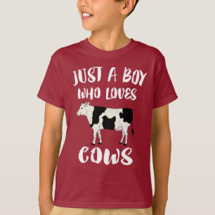 Juste un garçon qui aime les T-shirts de vaches A
