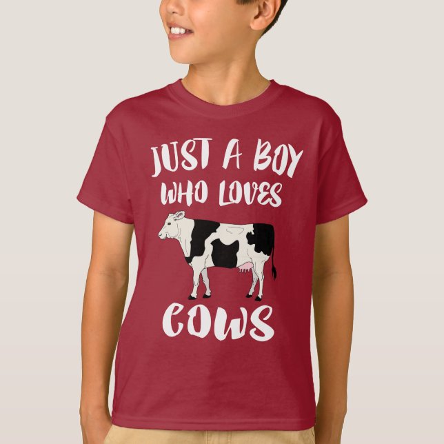 Juste un garçon qui aime les T-shirts de vaches Am (Devant)