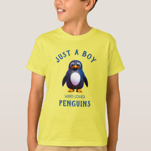 Juste un garçon qui aime les T-shirts des pingouin