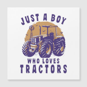 Juste un garçon qui aime les tracteurs de ferme ca