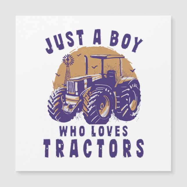 Juste un garçon qui aime les tracteurs de ferme ca (Devant)