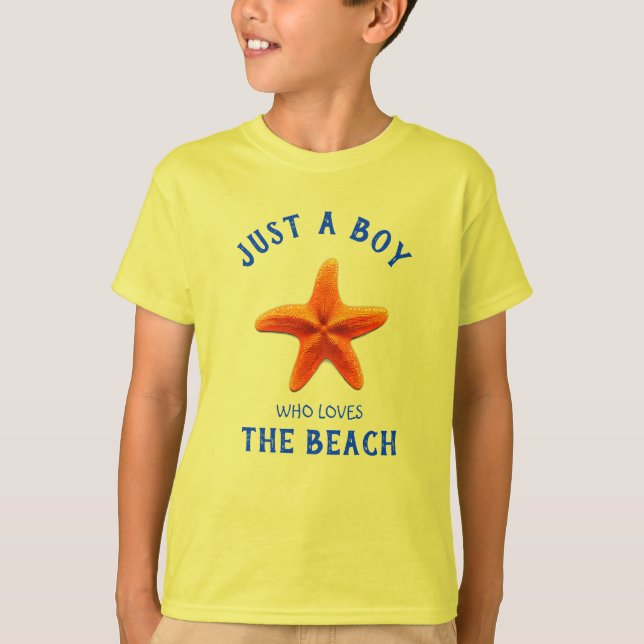 Juste un garçon qui aime The Beach T-Shirt (Devant)