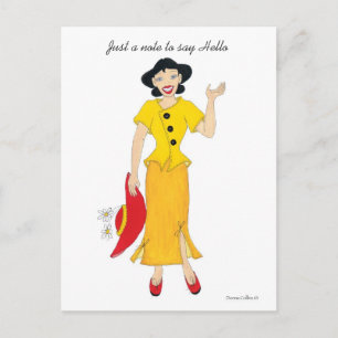 Juste un mot pour dire Bonjour Carte postale