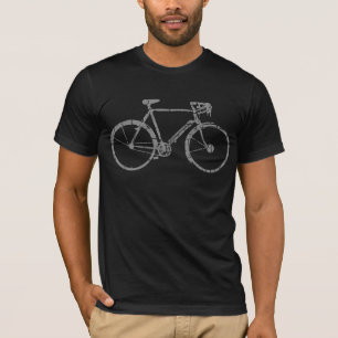 juste un t-shirt noir avec un vélo