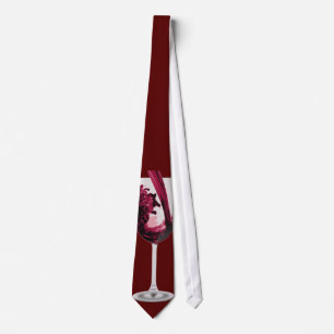 Juste une cravate rouge de vin rouge