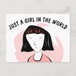 JUSTE UNE FILLE DANS LE MONDE CARTES POSTALES EMO 