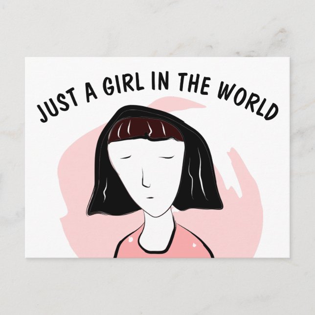 JUSTE UNE FILLE DANS LE MONDE CARTES POSTALES EMO  (Devant)