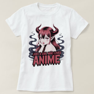 Juste Une Fille Qui Aime Anime T-Shirt Fille Démon