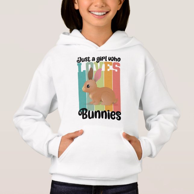 Juste une fille qui aime Bunnies Lapin de Pâques M (Devant)