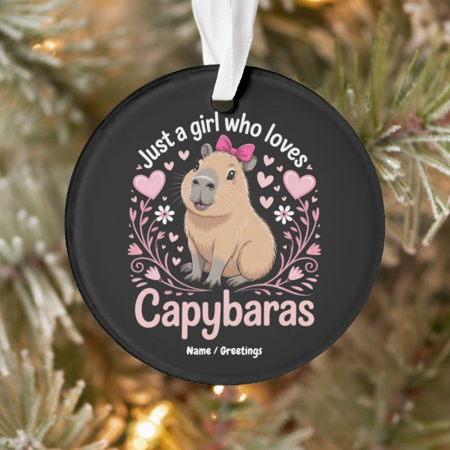 Juste une fille qui aime Capybaras drôle mignon ca (Arbre)