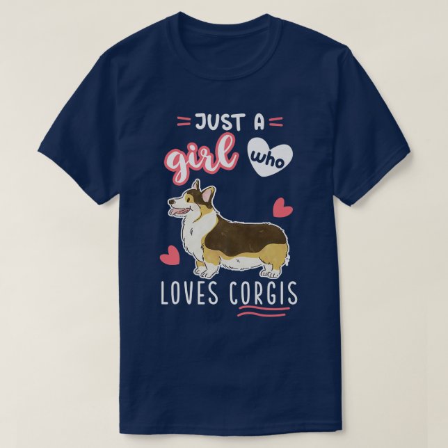 Juste une fille qui aime Corgis Premium T-Shirt (Design devant)