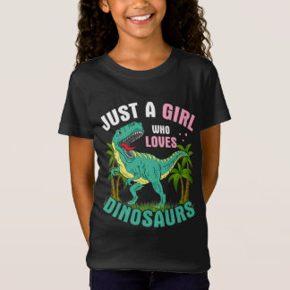 Juste une fille qui aime Dinosaures T-shirt fille 