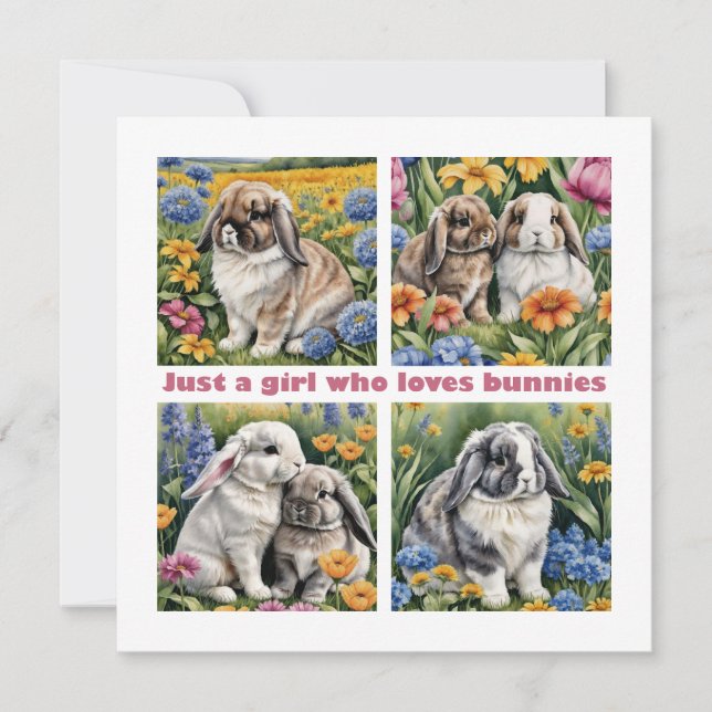 Juste une fille qui aime la carte des lapins (Devant)