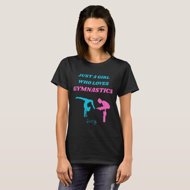 JUSTE UNE FILLE QUI AIME LA GYMNASTIQUE TSHIRT (Devant entier)