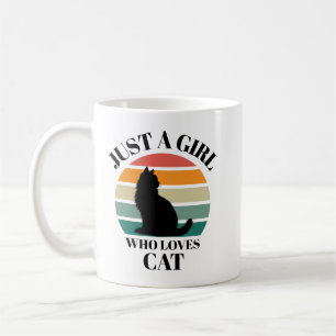 Juste Une Fille Qui Aime La Mug De Café Au Cat