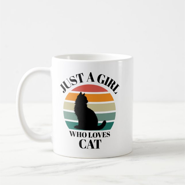 Juste Une Fille Qui Aime La Mug De Café Au Cat (Gauche)