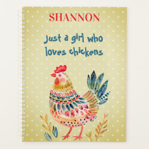 Juste une fille qui aime l'art populaire des poule