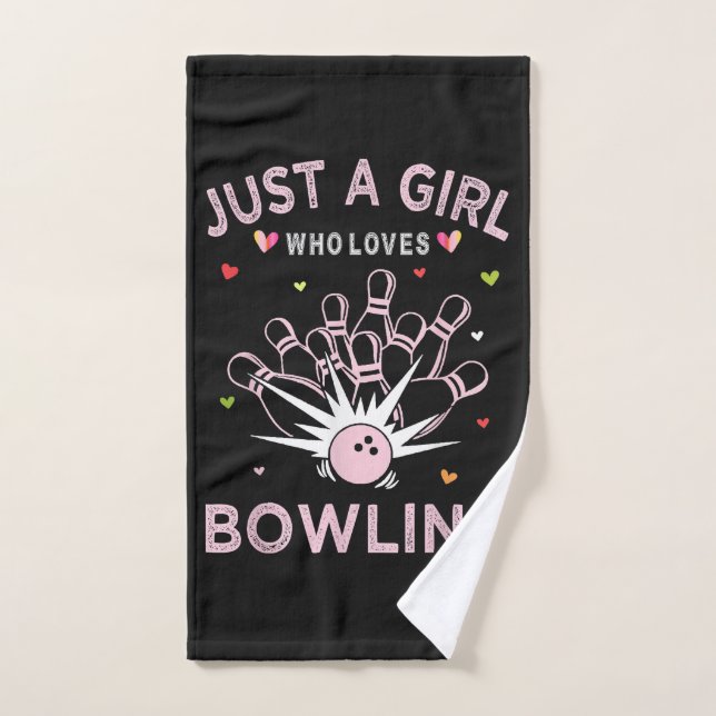 Juste Une Fille Qui Aime Le Bowling (Serviette à main)