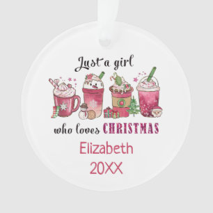 Juste une fille qui aime le café de Noël tendance