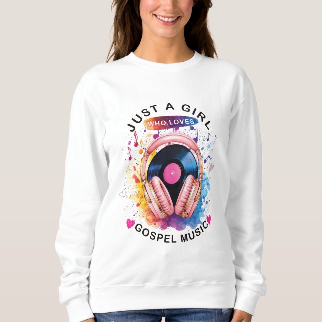 Juste une fille qui aime le sweatshirt de musique  (Devant)