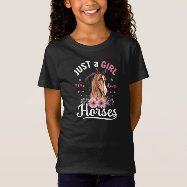 juste une fille qui aime le t-shirt de chevaux (Devant)