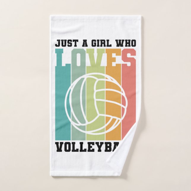 Juste une fille qui aime le volleyball (Serviette à main)