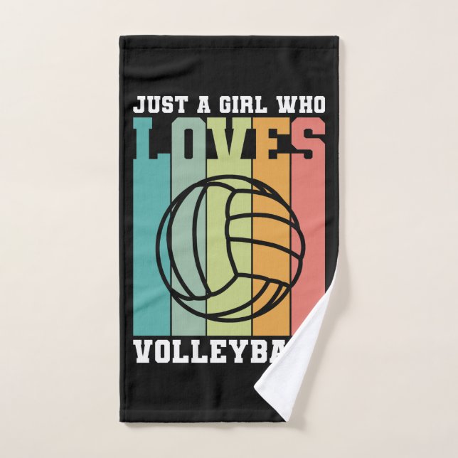 Juste une fille qui aime le volleyball (Serviette à main)