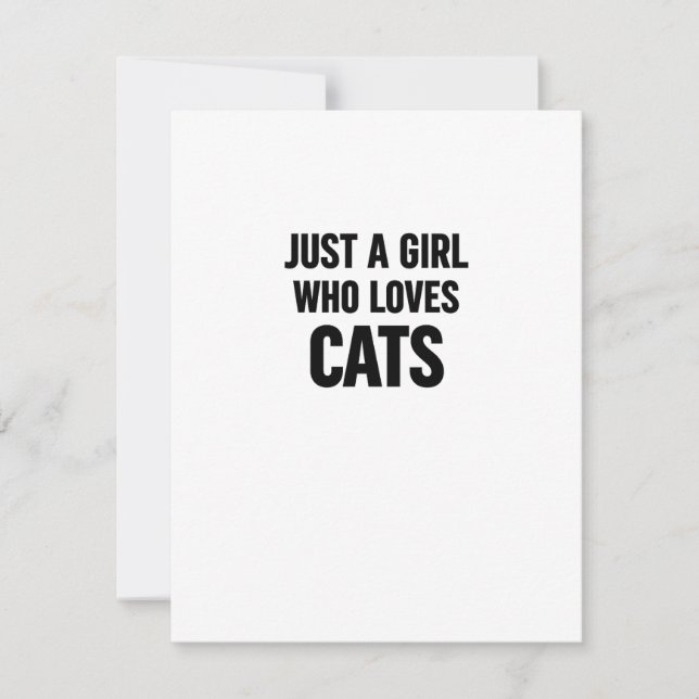 Juste une fille qui aime les chats – Amour de chat (Devant)