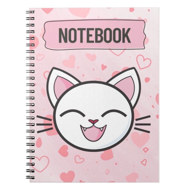 "Juste une fille qui aime les chats – Cahier migno (Devant)