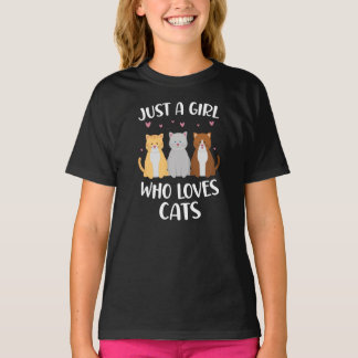 Juste une fille qui aime les chats T-shirt