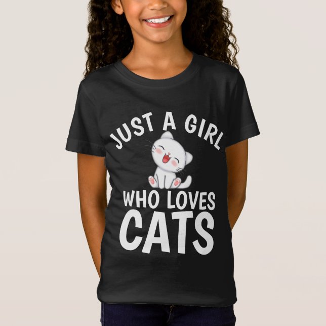 JUSTE UNE FILLE QUI AIME LES CHATS T-shirts CAT FI (Devant)