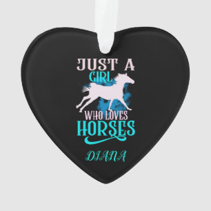 "JUSTE UNE FILLE QUI AIME LES CHEVAUX" COEUR PERSO