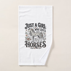 Juste une fille qui aime les chevaux dessin floral